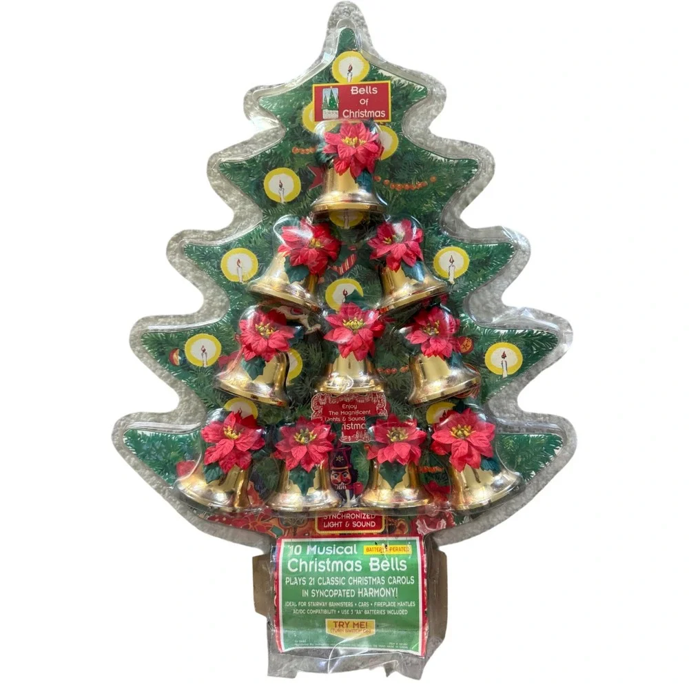 Vintage Midwestern Home Products Musical Christmas Bells 21 Carols Light & Sound